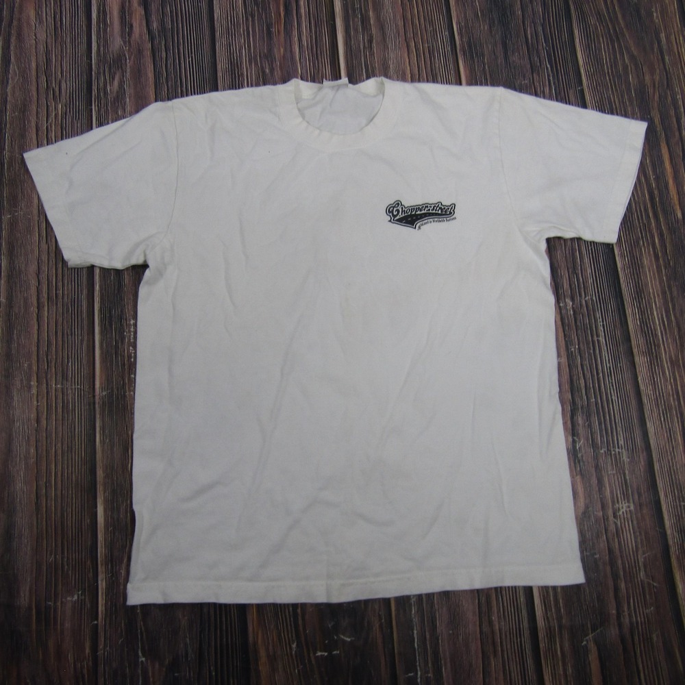 United Athle Chopper Street Shirt Mens Large White Motorcycle Graphic Tee Japan
